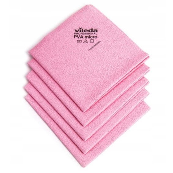Vileda PVA Micro Cloth Red 5pk - Tensens Cleaning Supplies