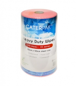 CaterPak Wipes 45m Roll 90 Sheets Red
