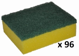 Sponge Scourer Yellow & Green Carton 96