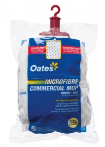 Oates Microfibre Round Mop Red